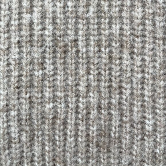 Abercrombie & Fitch Sweater Women Medium Quarter Half Zip Brown Tan Chunky Knit - Picture 12 of 13